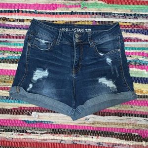 Ripped Jean Shorts